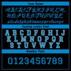 Custom Black Blue Carolina Jacket Bomber Full-Snap Varsity Letterman Personalized Jacket FZ005SX-D020290-5