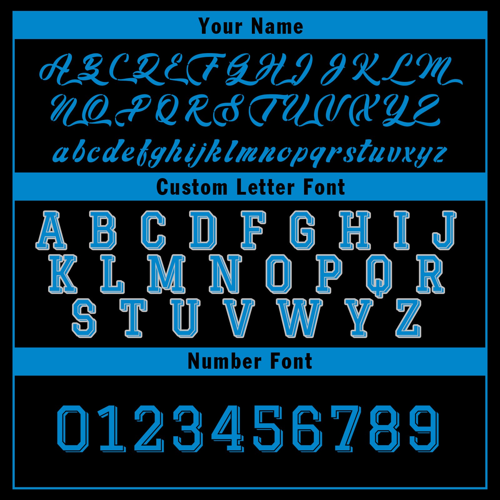 Custom Black Blue Carolina Jacket Bomber Full-Snap Varsity Letterman Personalized Jacket FZ005SX-D020290-5