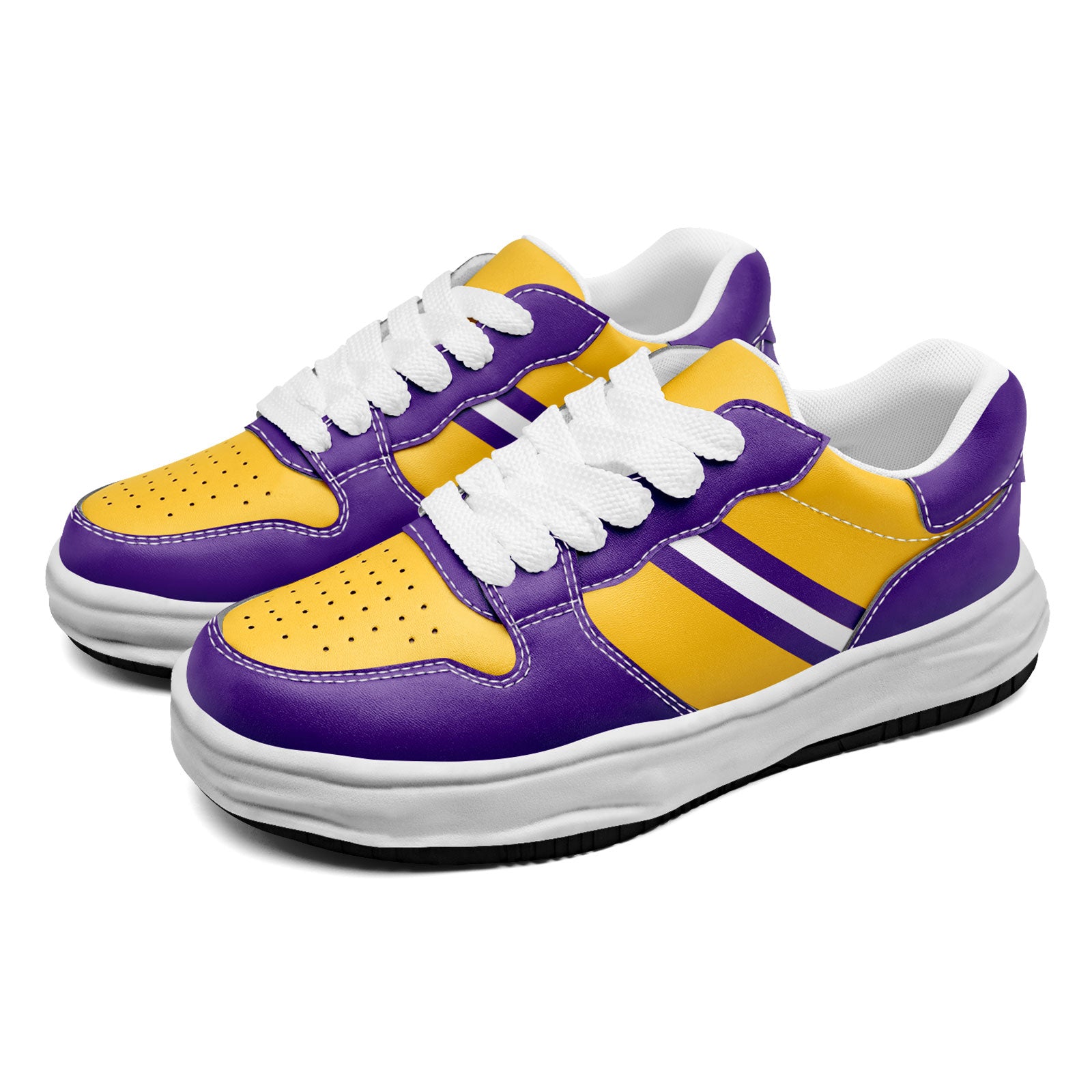 Custom Purple Yellow Minnesota Shoes Personalized Sneaker FN032-D020389-17