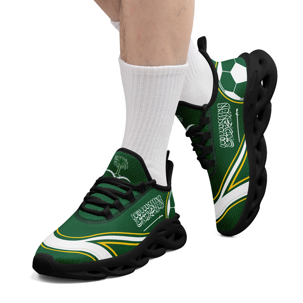 Custom Saudi Arabia 2026 World Cup Sneakers DIY Country Flag Running Shoes Lightweight Sport Shoes Gift for Football Fans Personalized Team Name and Logo FN003-F009078-4