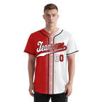 Custom Red White Gradient Fashion Personalized Authentic Baseball Jersey BSBJ01-D0a7aa9