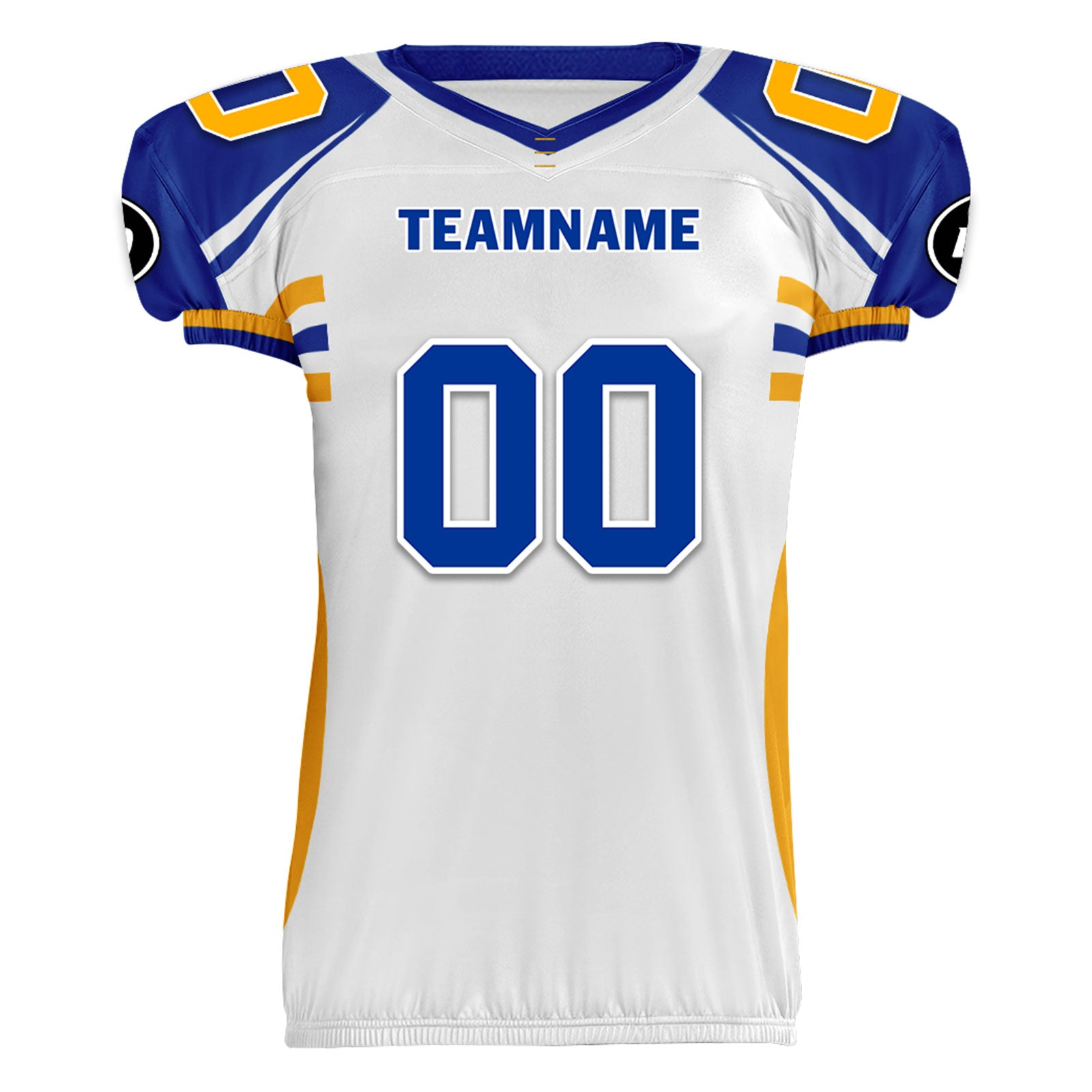 Custom Yellow White California High-Performance American Football Jersey FBJ06-D023001-15