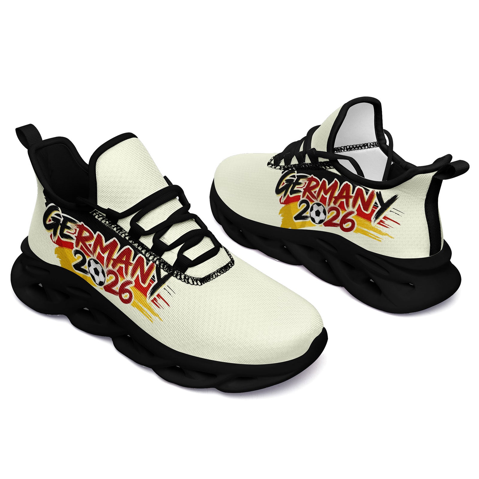 Custom Germany 2026 World Cup Sneakers DIY Country Flag Running Shoes Lightweight Sport Shoes Gift for Football Fans Personalized Team Name and Logo FN003-F025035-10