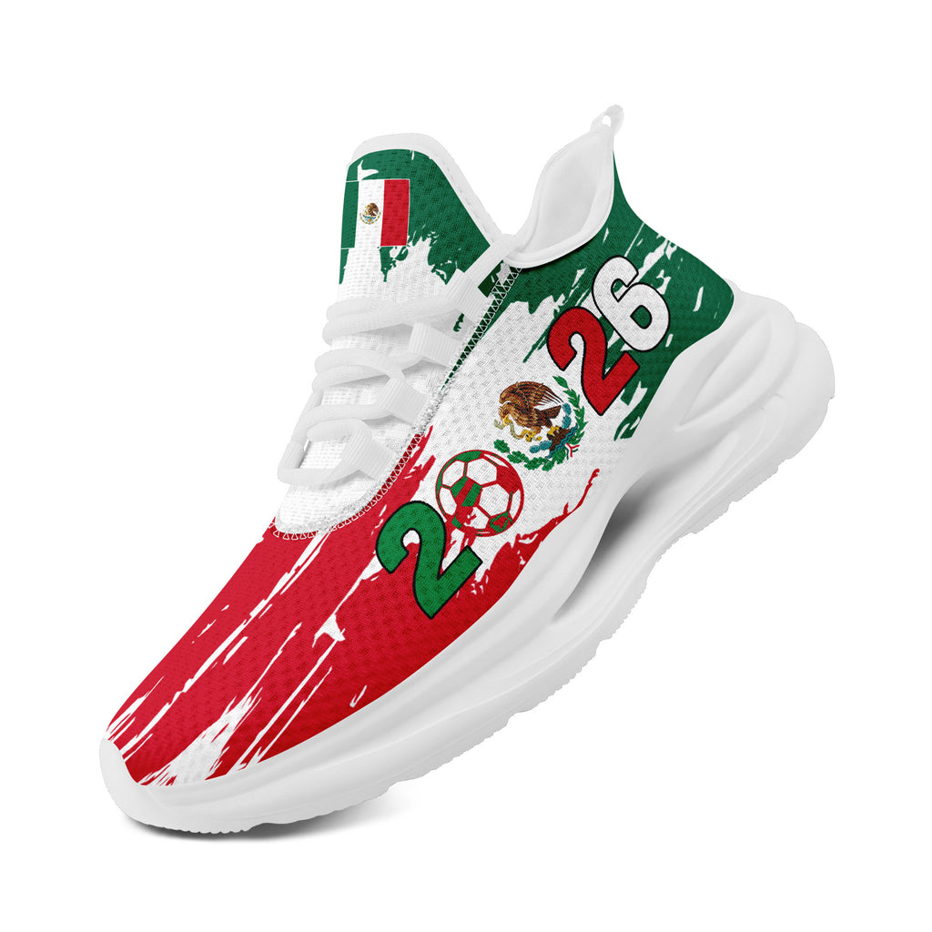 Custom 2026 World Cup Mexico Sneakers DIY Country Flag Running Shoes Lightweight Sport Shoes Gift for Football Fans Personalized Team Name and Logo FN079-F023046-1
