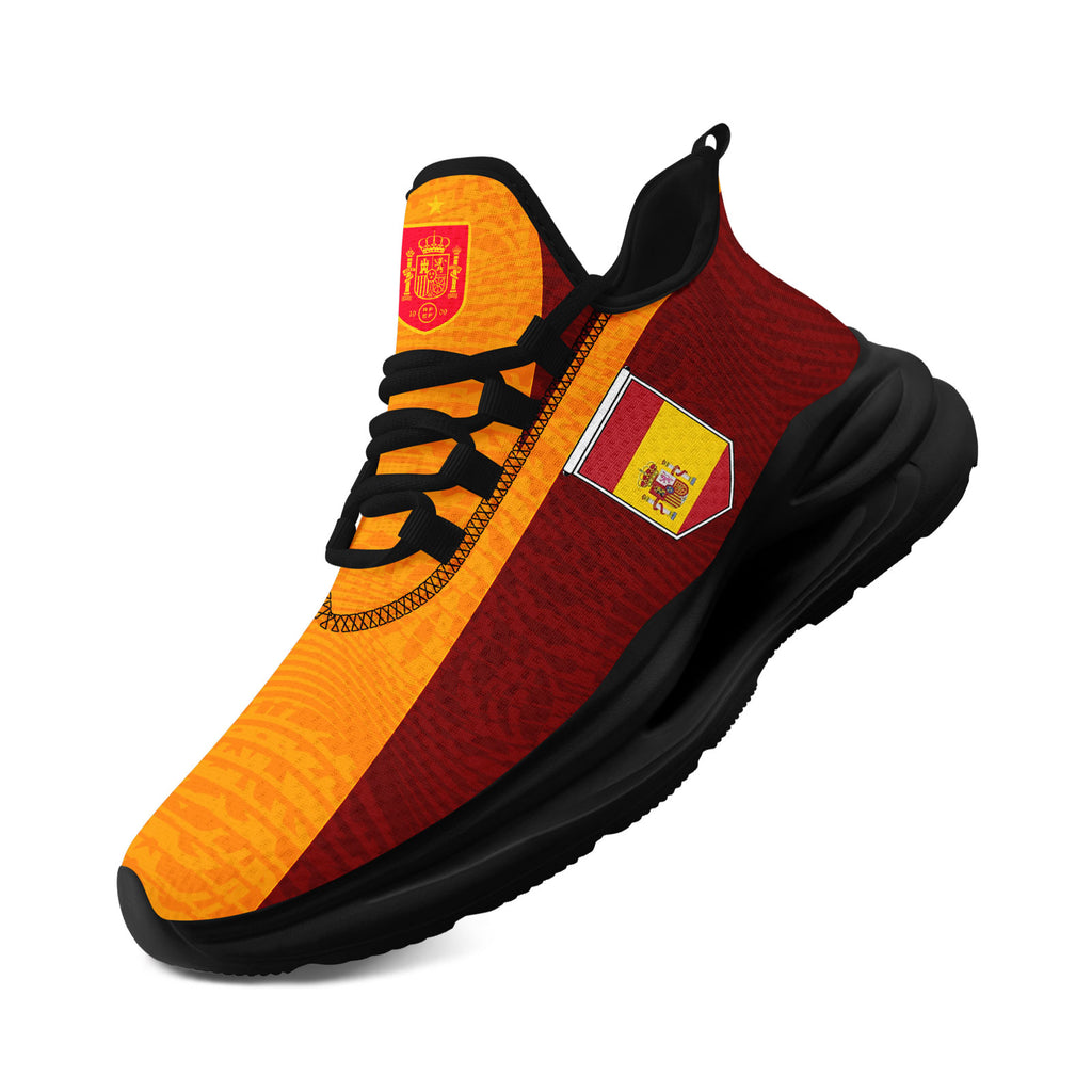 Custom Spain 2026 World Cup Sneakers DIY Country Flag Running Shoes Lightweight Sport Shoes Gift for Football Fans Personalized Team Name and Logo FN079-F020028-3