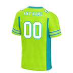 Custom Lemon Green Striped Sleeves Personalized Authentic Football Jersey FBJ02-D06054