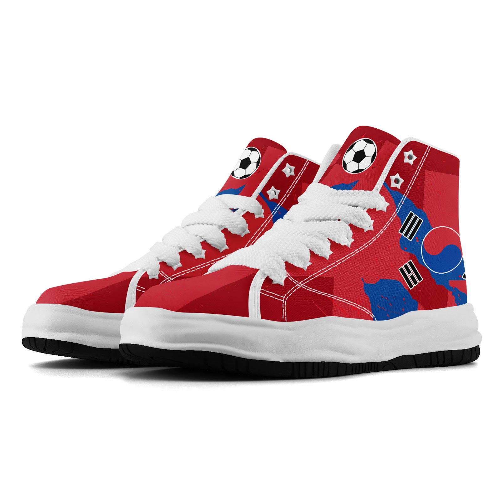 Custom South Korea 2026 World Cup Sneakers DIY Country Flag Running Shoes Lightweight Sport Shoes Gift for Football Fans Personalized Team Name and Logo FN039-F009106-1