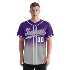 Custom Purple Grey Fade Fashion Personalized Authentic Baseball Jersey BSBJ01-D0a70cd
