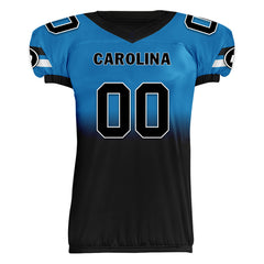 Custom Blue Black Fade Fashion Carolina High-Performance American Football Jersey FBJ06-D020252-5