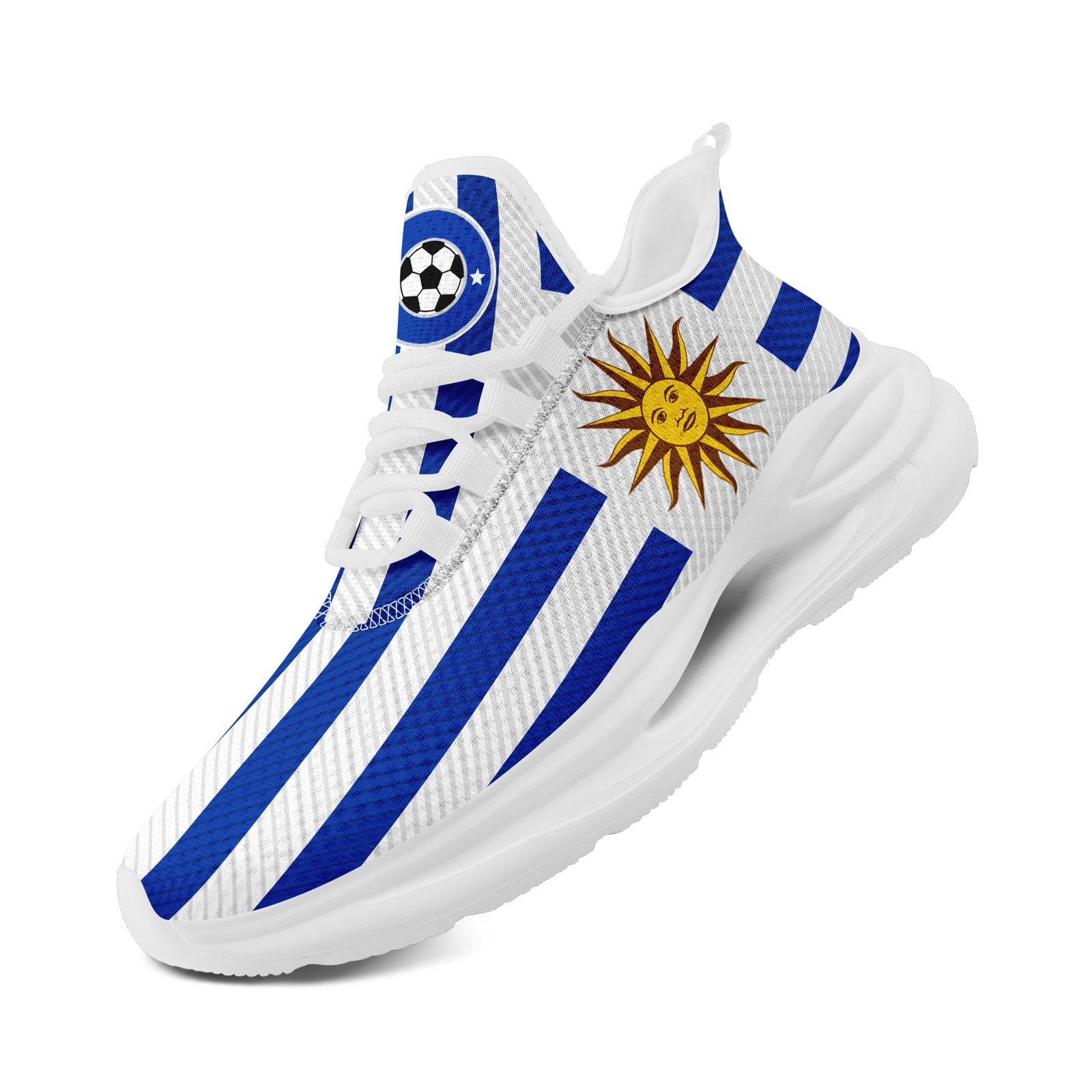 Custom Uruguay 2026 World Cup Sneakers DIY Country Flag Running Shoes Lightweight Sport Shoes Gift for Football Fans Personalized Team Name and Logo FN079-F009082-4