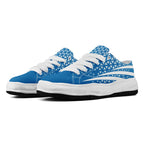 Custom Blue White Michigan Football Jersey and Sports Shoes Combo Offer Personalized Combo ZH-D023031-11
