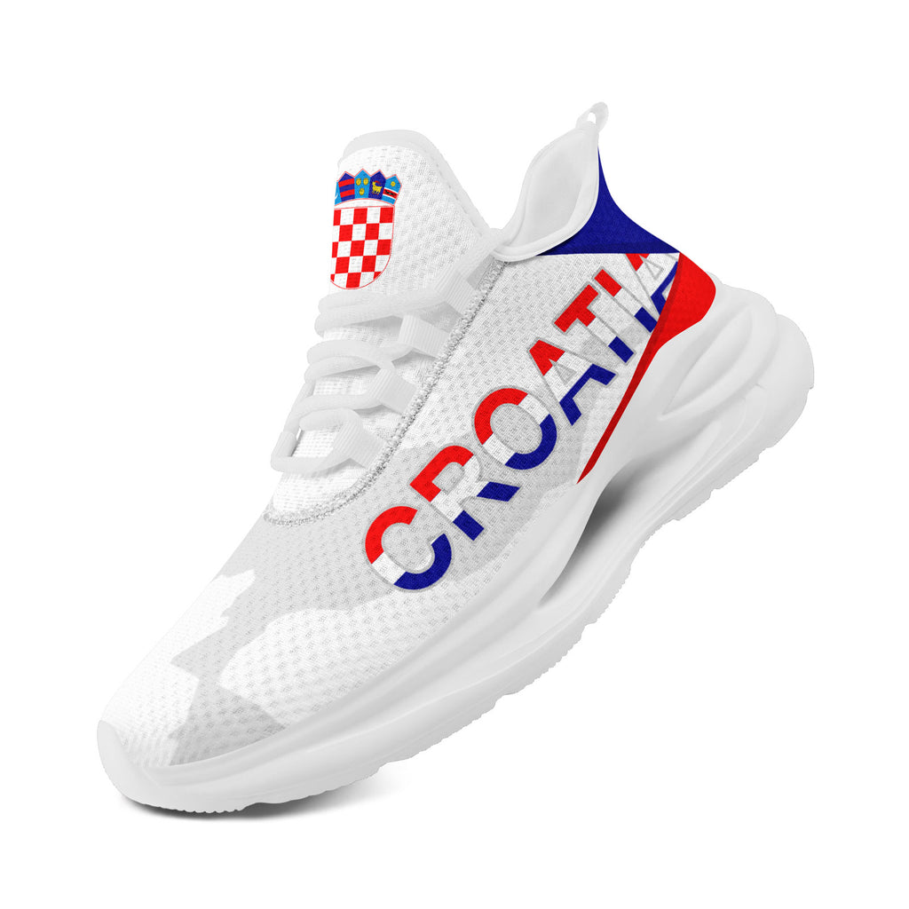 Custom Croatia 2026 World Cup Sneakers DIY Country Flag Running Shoes Lightweight Sport Shoes Gift for Football Fans Personalized Team Name and Logo FN079-F009105-1
