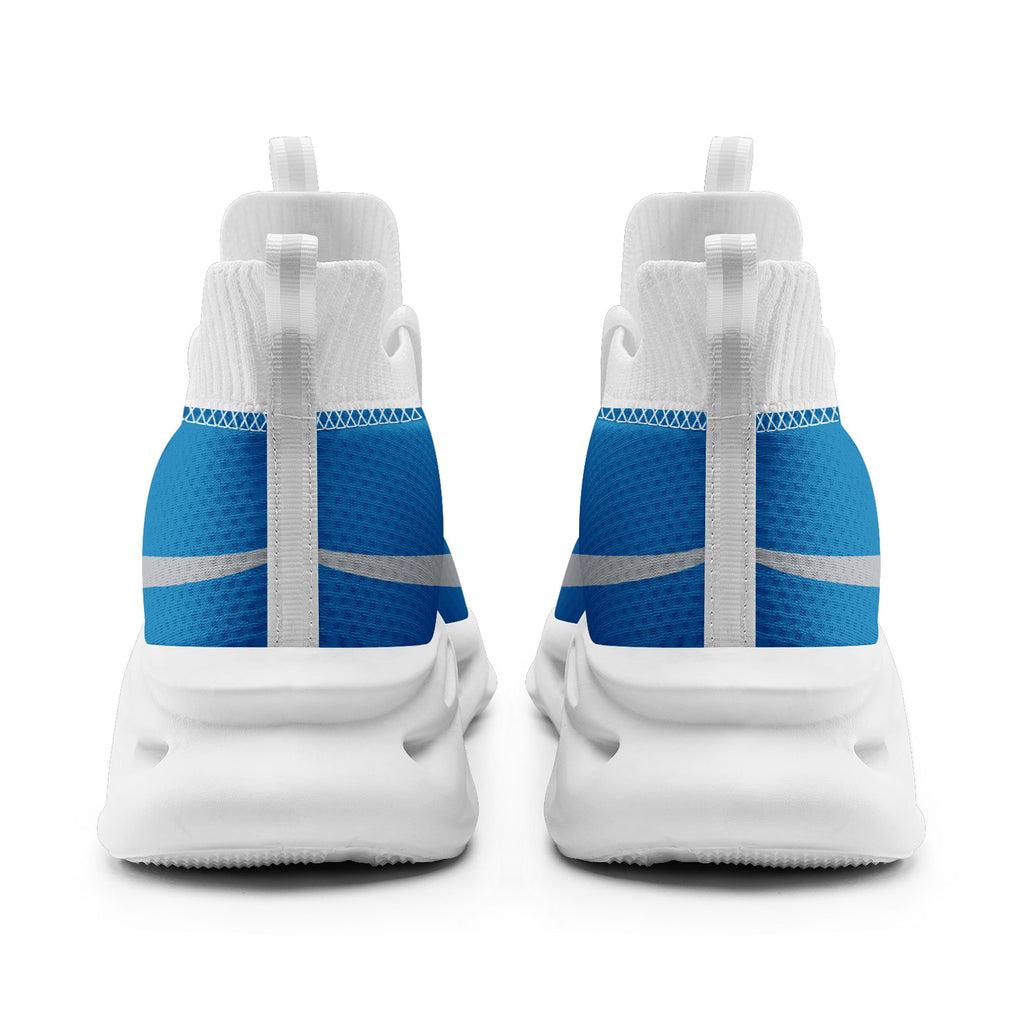 Custom Blue Detroit Football Jersey and Sports Shoes Combo Offer Personalized Combo ZH-D025008-9