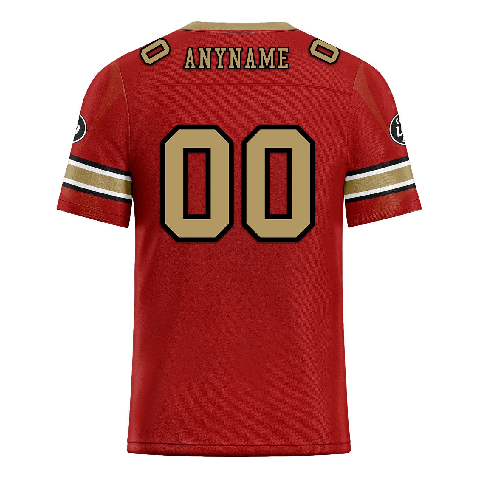 Custom Red San Francisco Personalized Authentic Football Jersey FBJ02-D025033-22