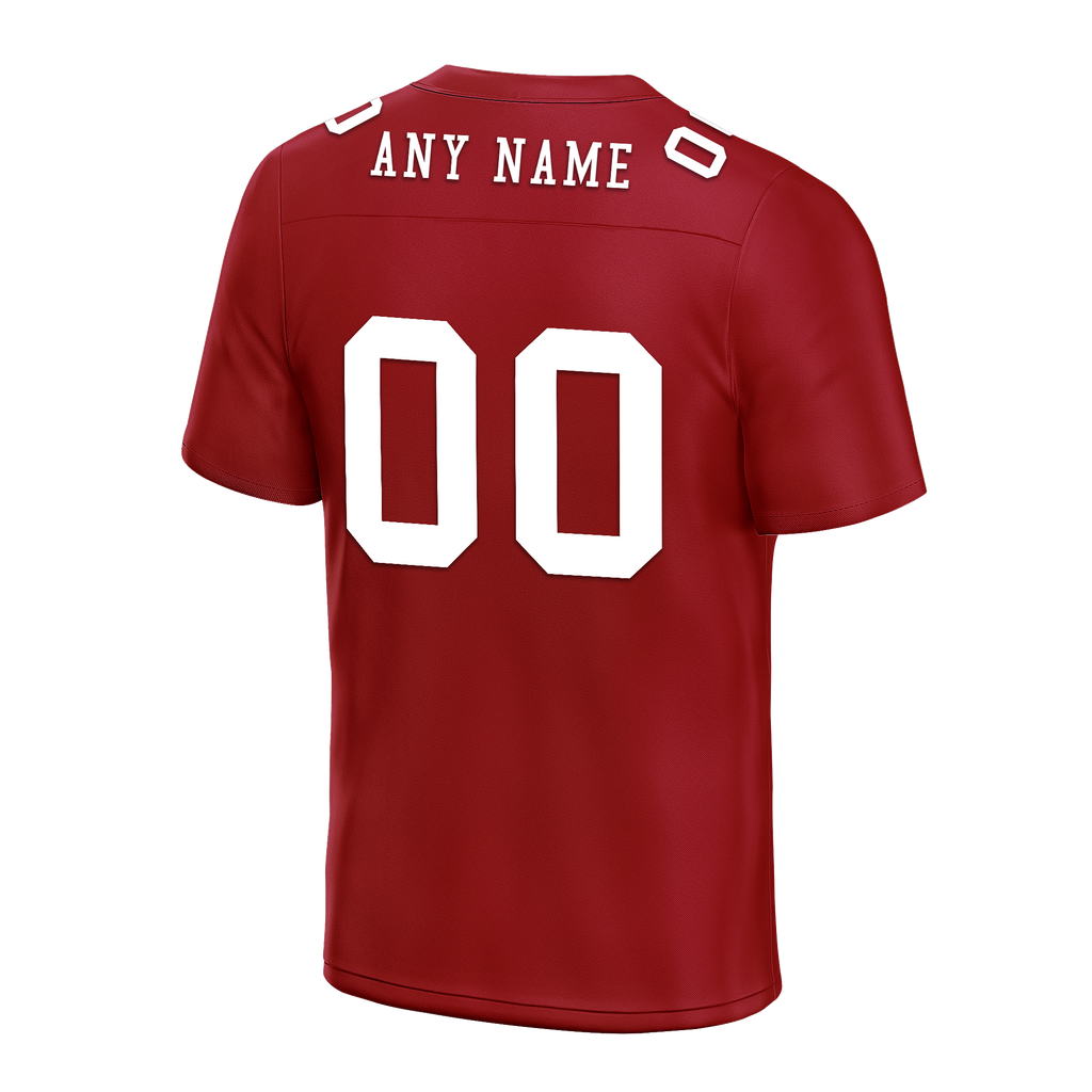 Custom Red Classic Style Personalized Authentic Football Jersey FBJ02-bd0a700a