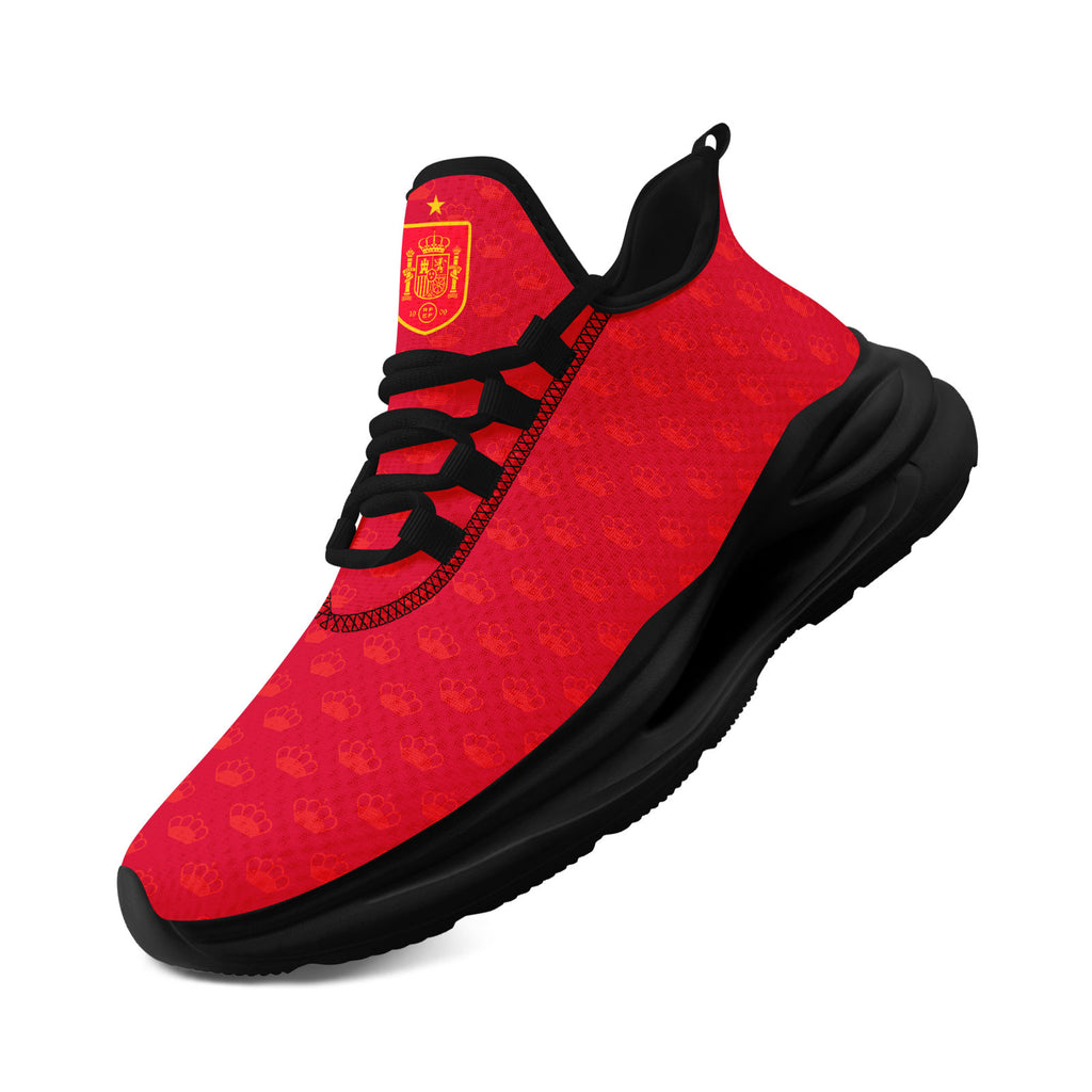 Custom Spain 2026 World Cup Sneakers DIY Country Flag Running Shoes Lightweight Sport Shoes Gift for Football Fans Personalized Team Name and Logo FN079-F020028-5