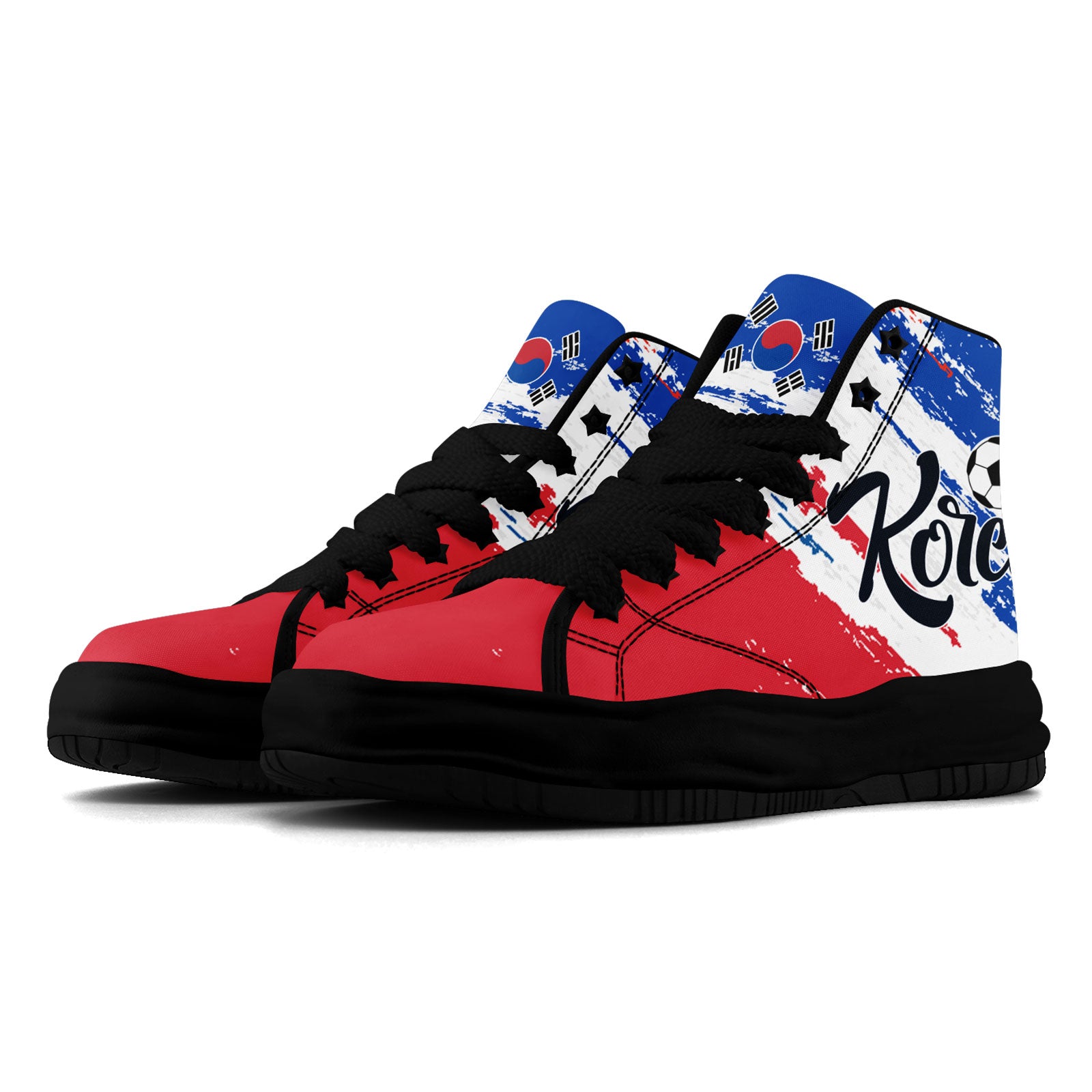Custom South Korea 2026 World Cup Sneakers DIY Country Flag Running Shoes Lightweight Sport Shoes Gift for Football Fans Personalized Team Name and Logo FN039-F009106-2