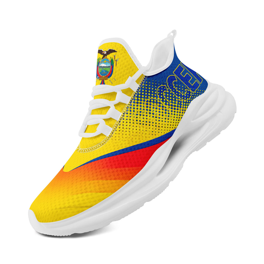 Custom Ecuador 2026 World Cup Sneakers DIY Country Flag Running Shoes Lightweight Sport Shoes Gift for Football Fans Personalized Team Name and Logo FN079-F009088-3