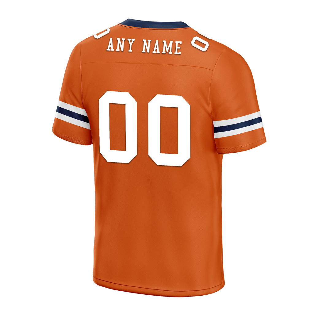 Custom Orange Classic Style Personalized Authentic Football Jersey FBJ02-bd0a70b8