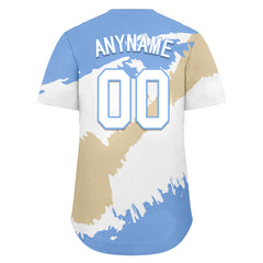 Custom Light Blue White Cream Argentina Flag Personalized Authentic Baseball Jersey BSBJ01-E06022-6