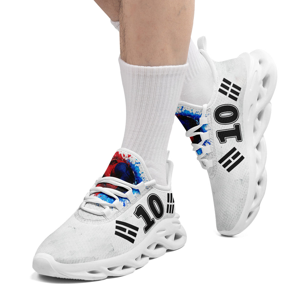 Custom South Korea 2026 World Cup Sneakers DIY Country Flag Running Shoes Lightweight Sport Shoes Gift for Football Fans Personalized Team Name and Logo FN003-F009054-1