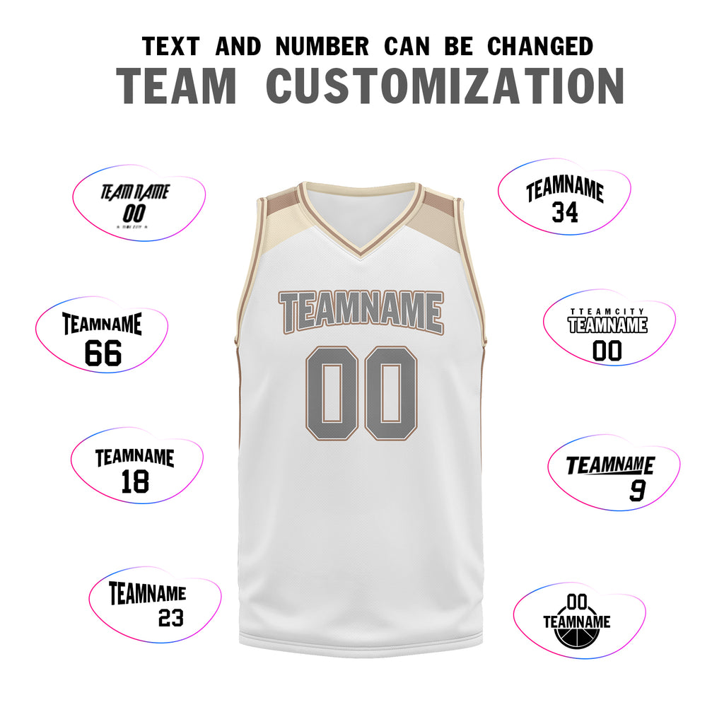 Custom White Gold City Edition Personalized Sports Uniform Authentic Basketball Jersey BBJ01-D06101-5