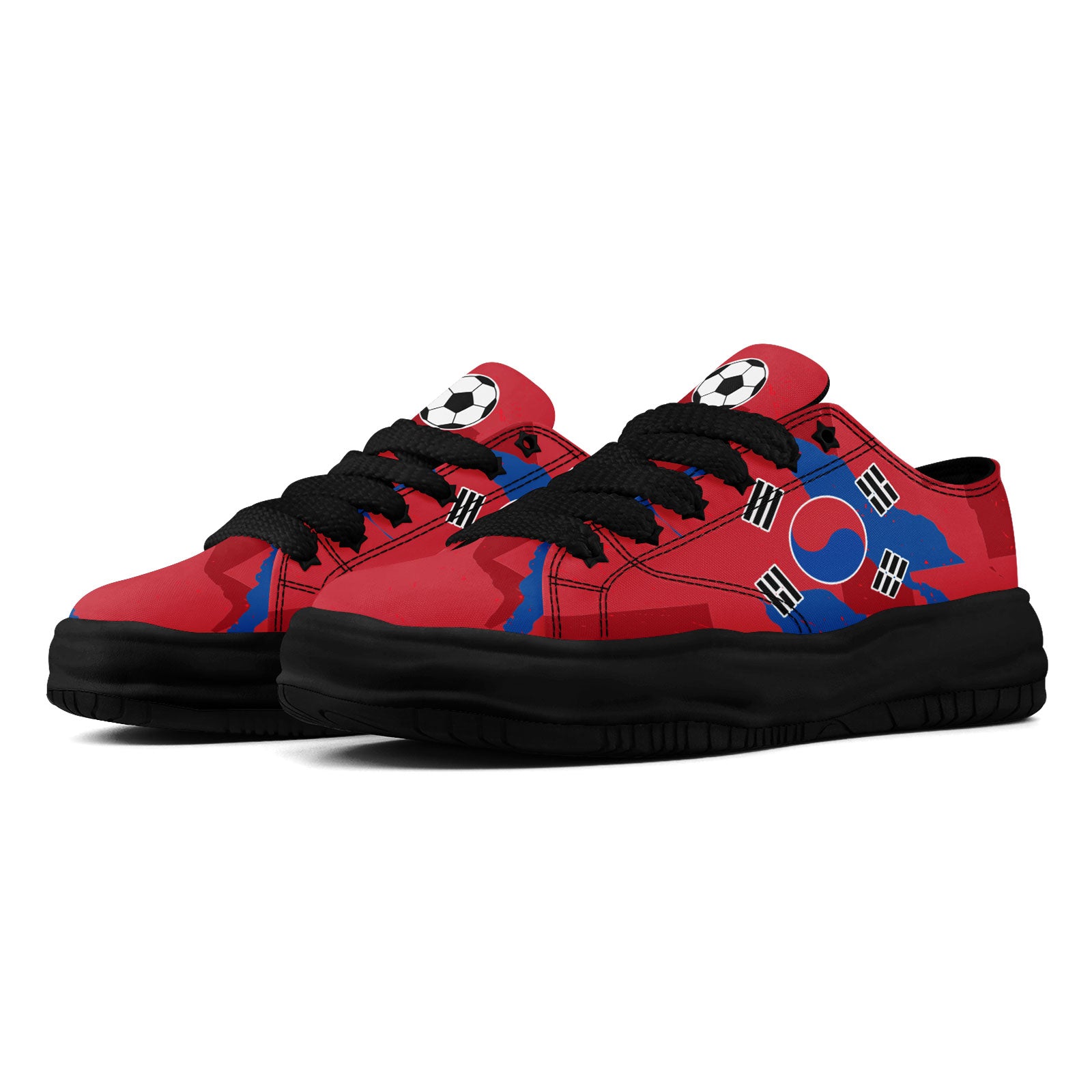 Custom South Korea 2026 World Cup Sneakers DIY Country Flag Running Shoes Lightweight Sport Shoes Gift for Football Fans Personalized Team Name and Logo FN038-F009095-1