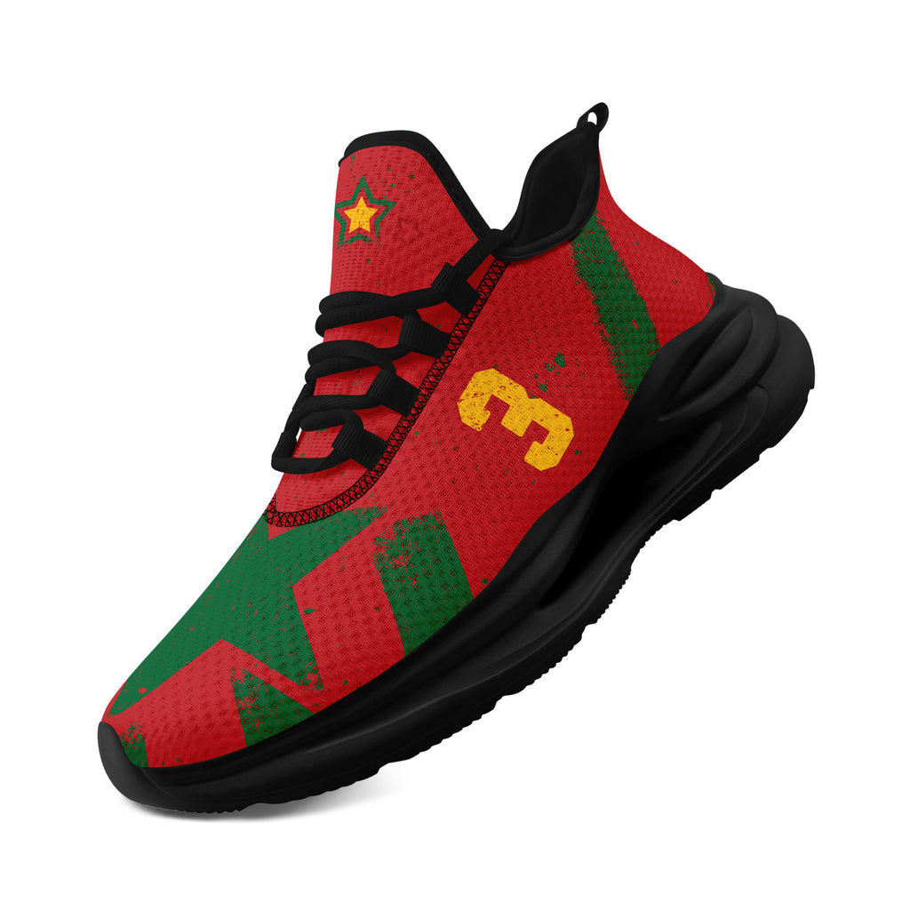 Custom Morocco 2026 World Cup Sneakers DIY Country Flag Running Shoes Lightweight Sport Shoes Gift for Football Fans Personalized Team Name and Logo FN079-F009119-5