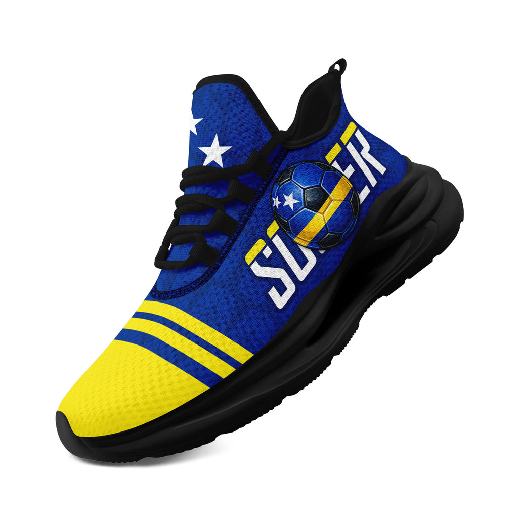 Custom Curaçao 2026 World Cup Sneakers DIY Country Flag Running Shoes Lightweight Sport Shoes Gift for Football Fans Personalized Team Name and Logo FN079-F009087-3