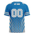 Custom Blue White Michigan Personalized Authentic Football Jersey FBJ02-D023033-11