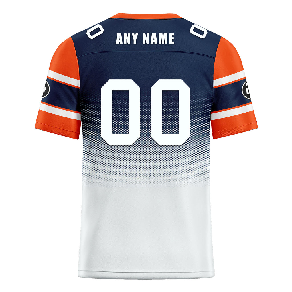 Custom White Blue Denver Personalized Authentic Football Jersey FBJ02-D020249-10