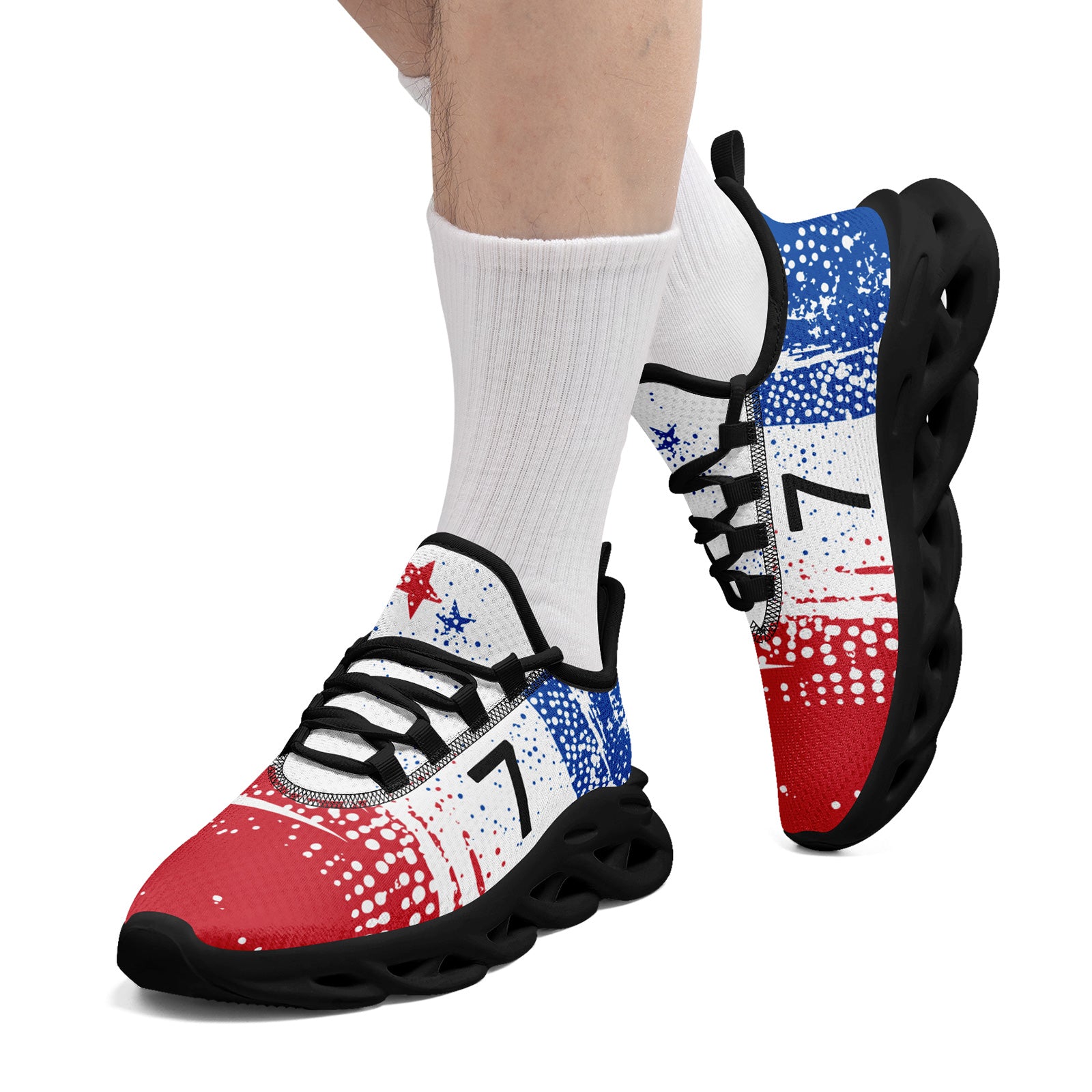 Custom South Korea 2026 World Cup Sneakers DIY Country Flag Running Shoes Lightweight Sport Shoes Gift for Football Fans Personalized Team Name and Logo FN003-F009114-2