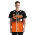 Custom Black Orange Fade Fashion Personalized Authentic Baseball Jersey BSBJ01-D0a70ce