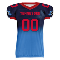 Custom Blue Red Fade Fashion Tennessee High-Performance American Football Jersey FBJ06-D020252-32