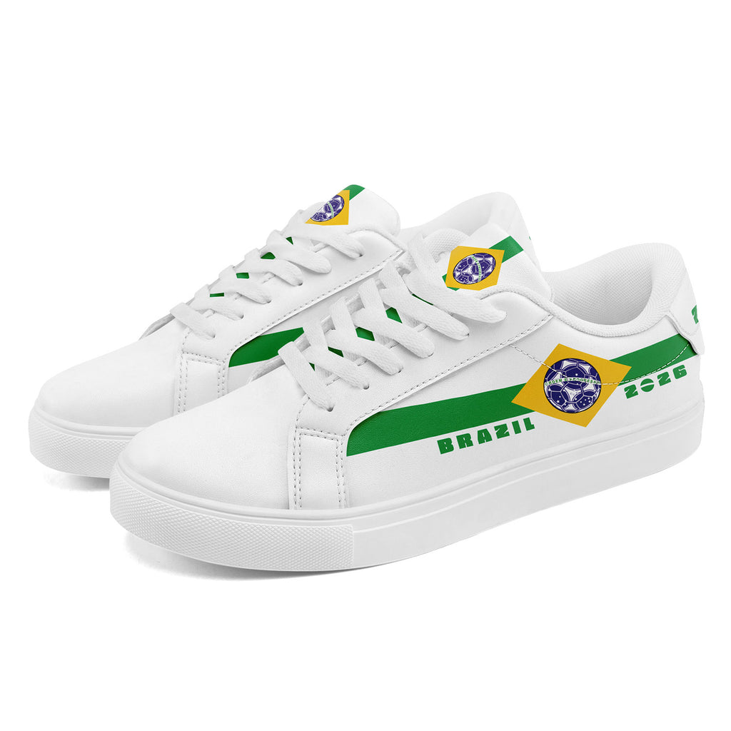 Custom 2026 World Cup Brazil Sneakers DIY Country Flag Running Shoes Lightweight Sport Shoes Gift for Football Fans Personalized Team Name and Logo FN023-F027052-3