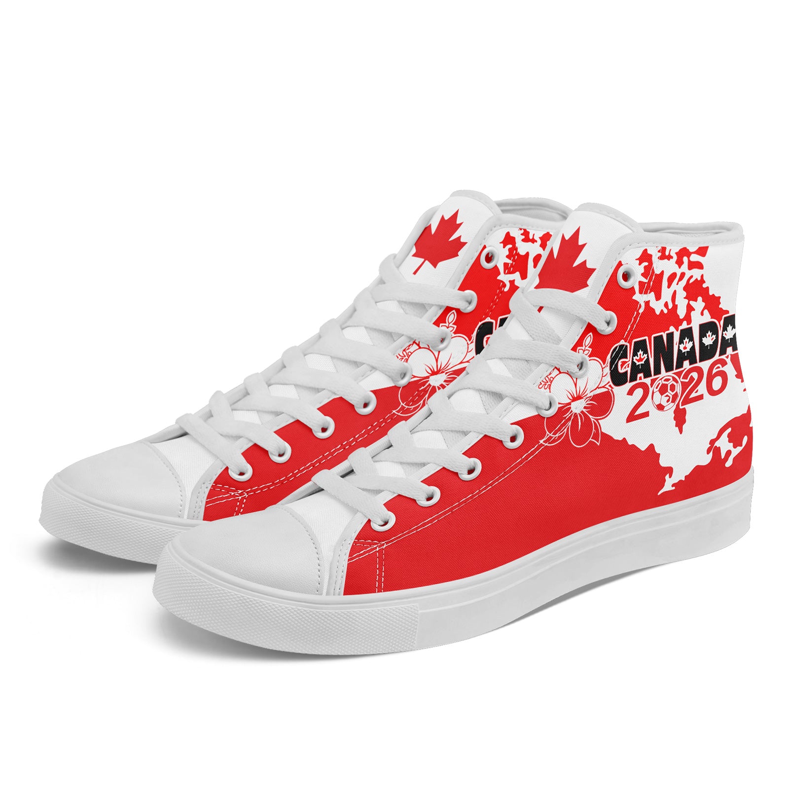 Custom 2026 World Cup Canada Sneakers DIY Country Flag Running Shoes Lightweight Sport Shoes Gift for Football Fans Personalized Team Name and Logo FN024-F023064-5