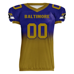 Custom Blue Yellow Fade Fashion Baltimore High-Performance American Football Jersey FBJ06-D020252-2