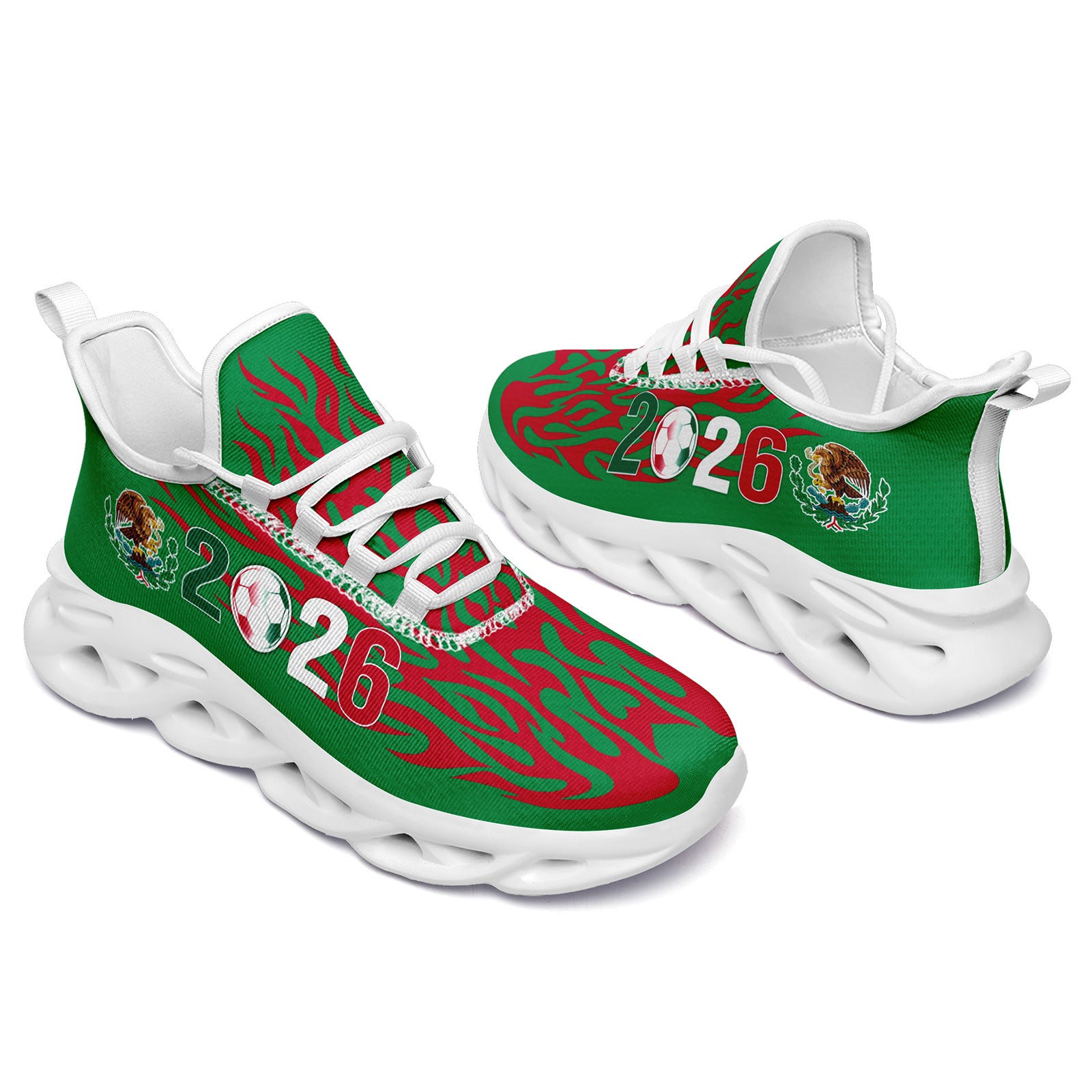 Custom 2026 World Cup Mexico Sneakers DIY Country Flag Running Shoes Lightweight Sport Shoes Gift for Football Fans Personalized Team Name and Logo FN003-F023075-4