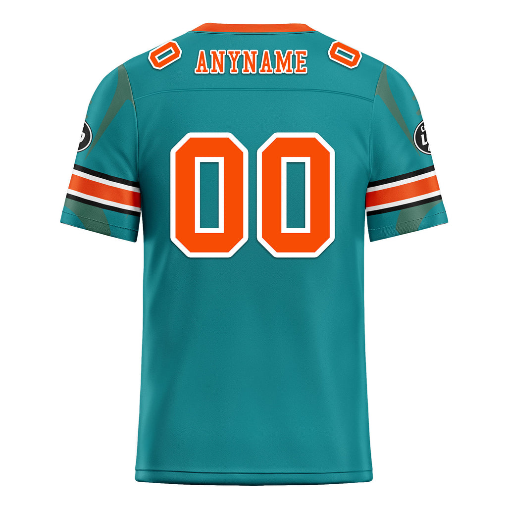 Custom Light Green Miami Personalized Authentic Football Jersey FBJ02-D025033-25