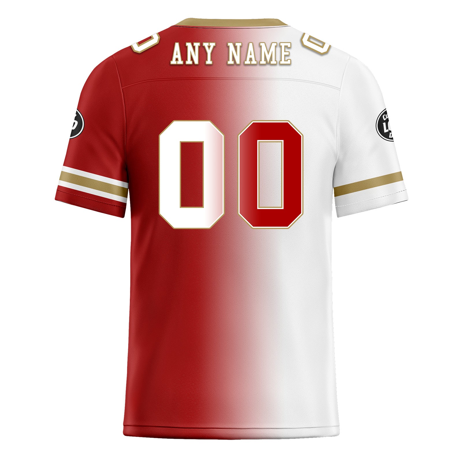 Custom White Red California Personalized Authentic Football Jersey FBJ02-D028017-13