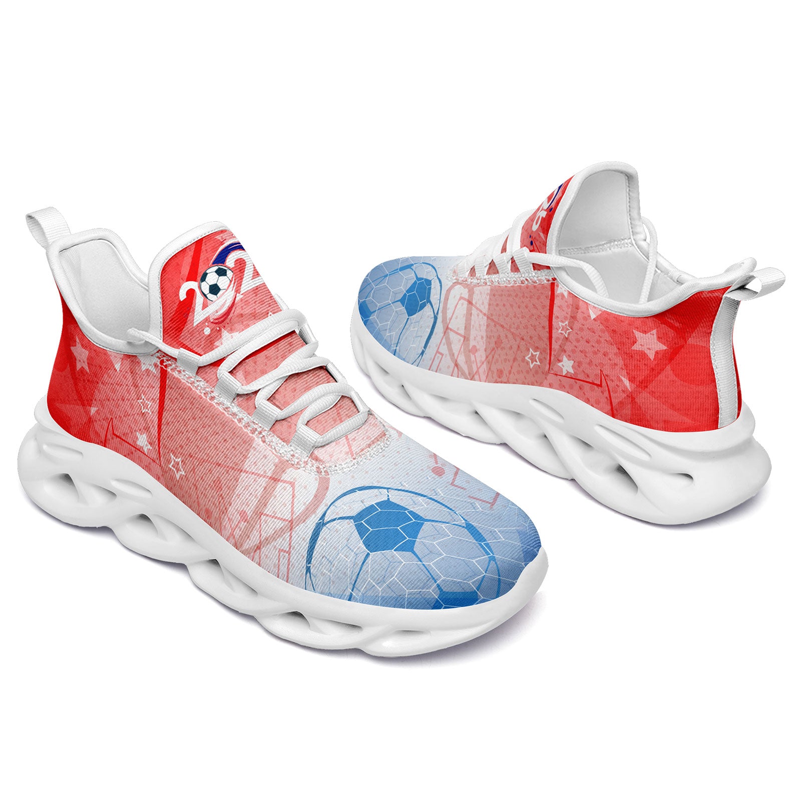 Custom France 2026 World Cup Sneakers DIY Country Flag Running Shoes Lightweight Sport Shoes Gift for Football Fans Personalized Team Name and Logo FN003-F025037-4