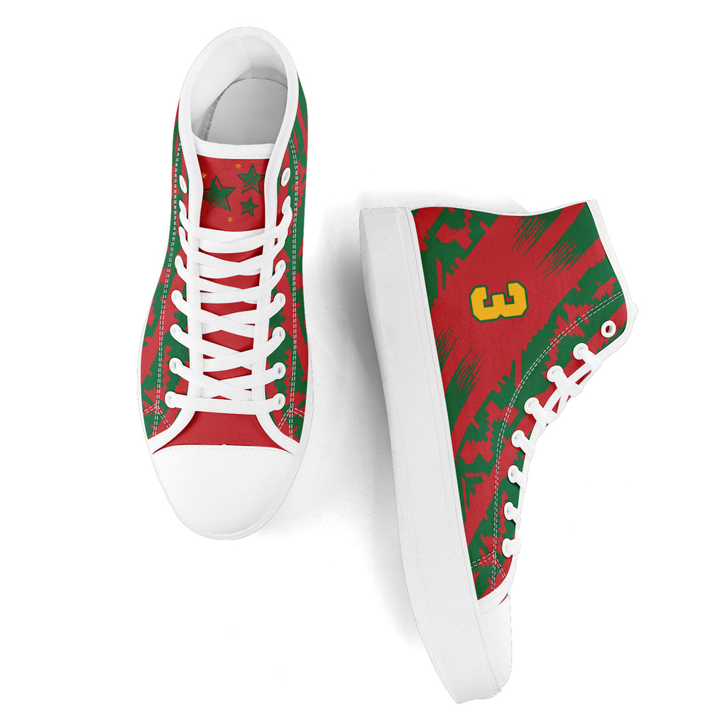 Custom Morocco 2026 World Cup Sneakers DIY Country Flag Running Shoes Lightweight Sport Shoes Gift for Football Fans Personalized Team Name and Logo FN024-F009121-5