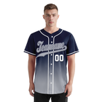 Custom Blue Grey Fade Fashion Personalized Authentic Baseball Jersey BSBJ01-D0a70b8