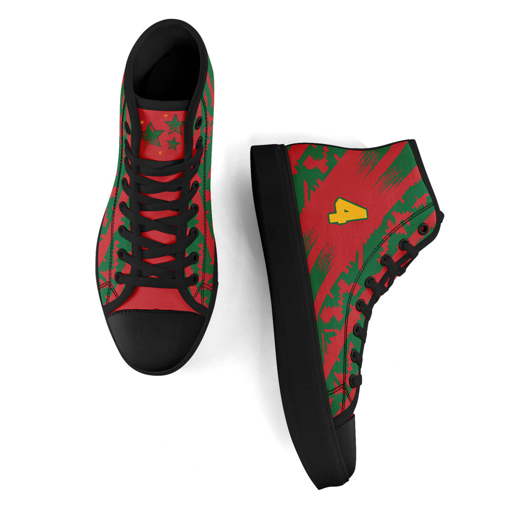 Custom Morocco 2026 World Cup Sneakers DIY Country Flag Running Shoes Lightweight Sport Shoes Gift for Football Fans Personalized Team Name and Logo FN024-F009121-10