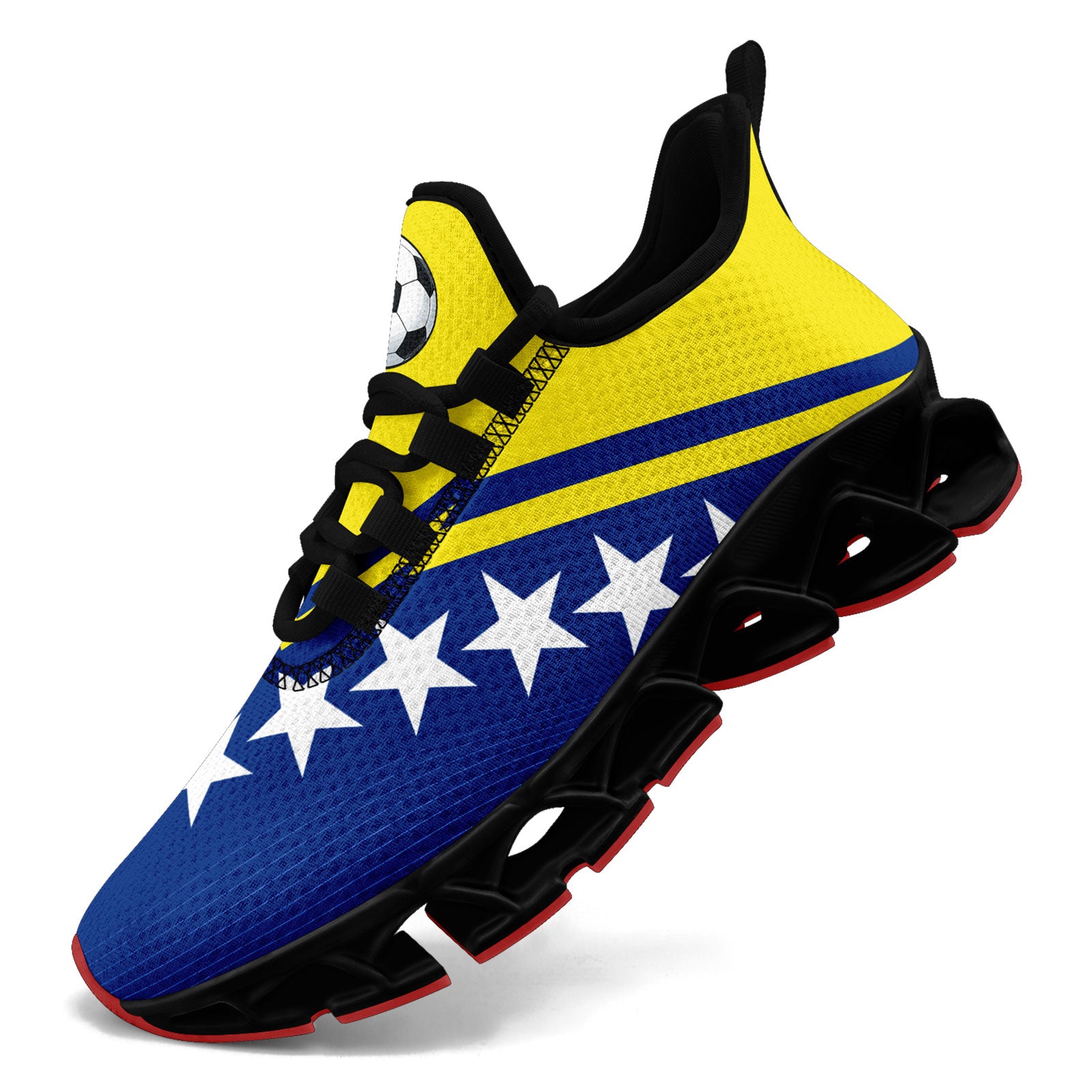 Custom Curaçao 2026 World Cup Sneakers DIY Country Flag Running Shoes Lightweight Sport Shoes Gift for Football Fans Personalized Team Name and Logo FN003XD-F009091-5