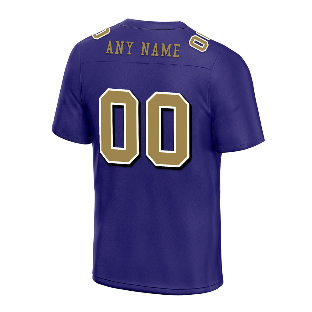 Custom Purple Baltimore Personalized Authentic Football Jersey FBJ02-E0601-3