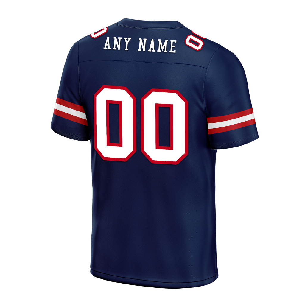 Custom Blue Classic Style Personalized Authentic Football Jersey FBJ02-bd0a70b0