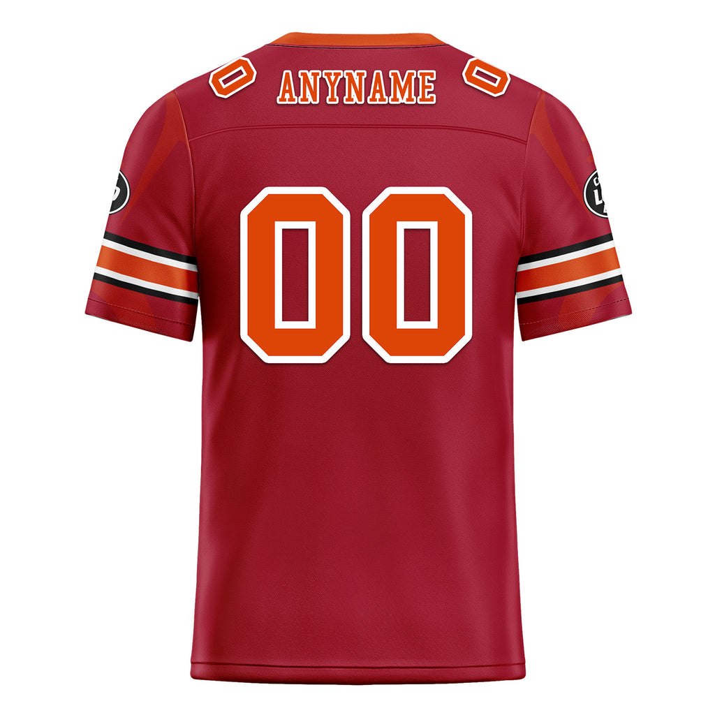 Custom Red Tampa Bay Personalized Authentic Football Jersey FBJ02-D025033-28