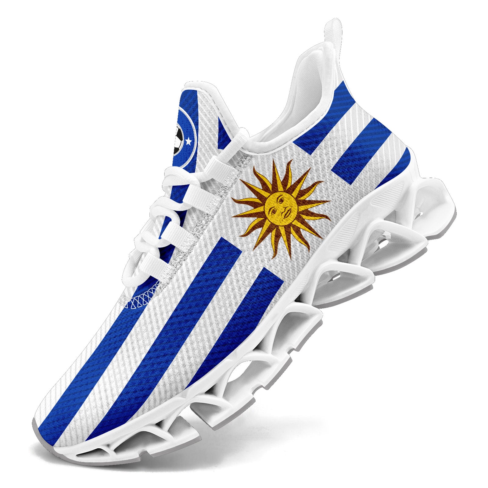 Custom Uruguay 2026 World Cup Sneakers DIY Country Flag Running Shoes Lightweight Sport Shoes Gift for Football Fans Personalized Team Name and Logo FN003XD-F009085-4