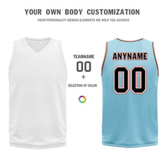 Custom Glacier Blue Brown Red San Antonio City Edition Personalized Reversible Basketball Set Sports Basketball Jersey BBJ01R-D0610-27-COOLMAX